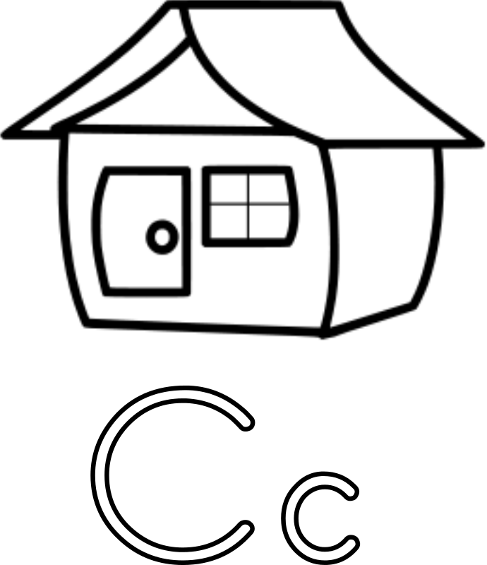 Letra C De Casa - H Is For House Worksheet (690x800), Png Download