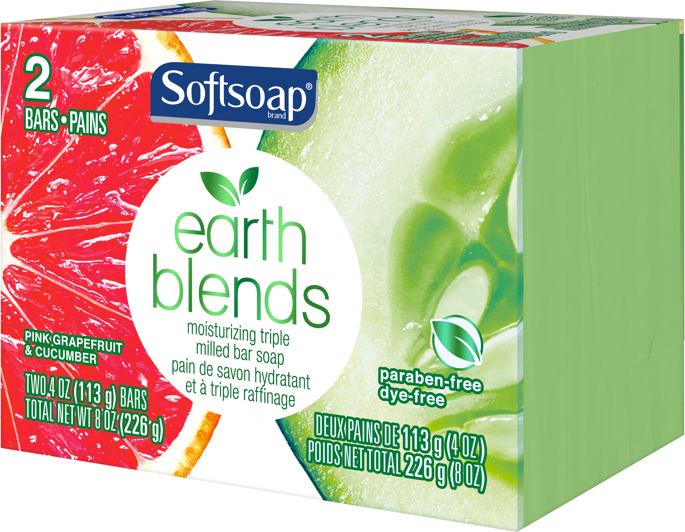 Softsoap Earth Blends Bar Soap, Pink Grapefruit & Cucumber, - Softsoap (2500x2500), Png Download