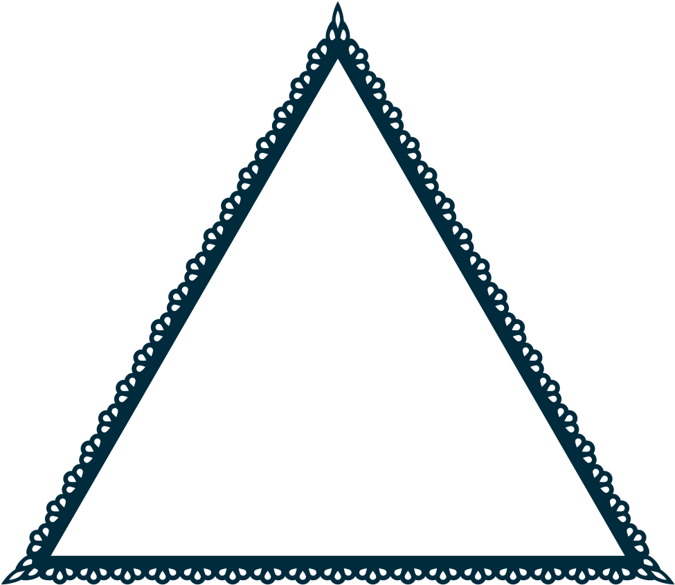 Scallop Frame Extrapolated - Triangle (1000x866), Png Download