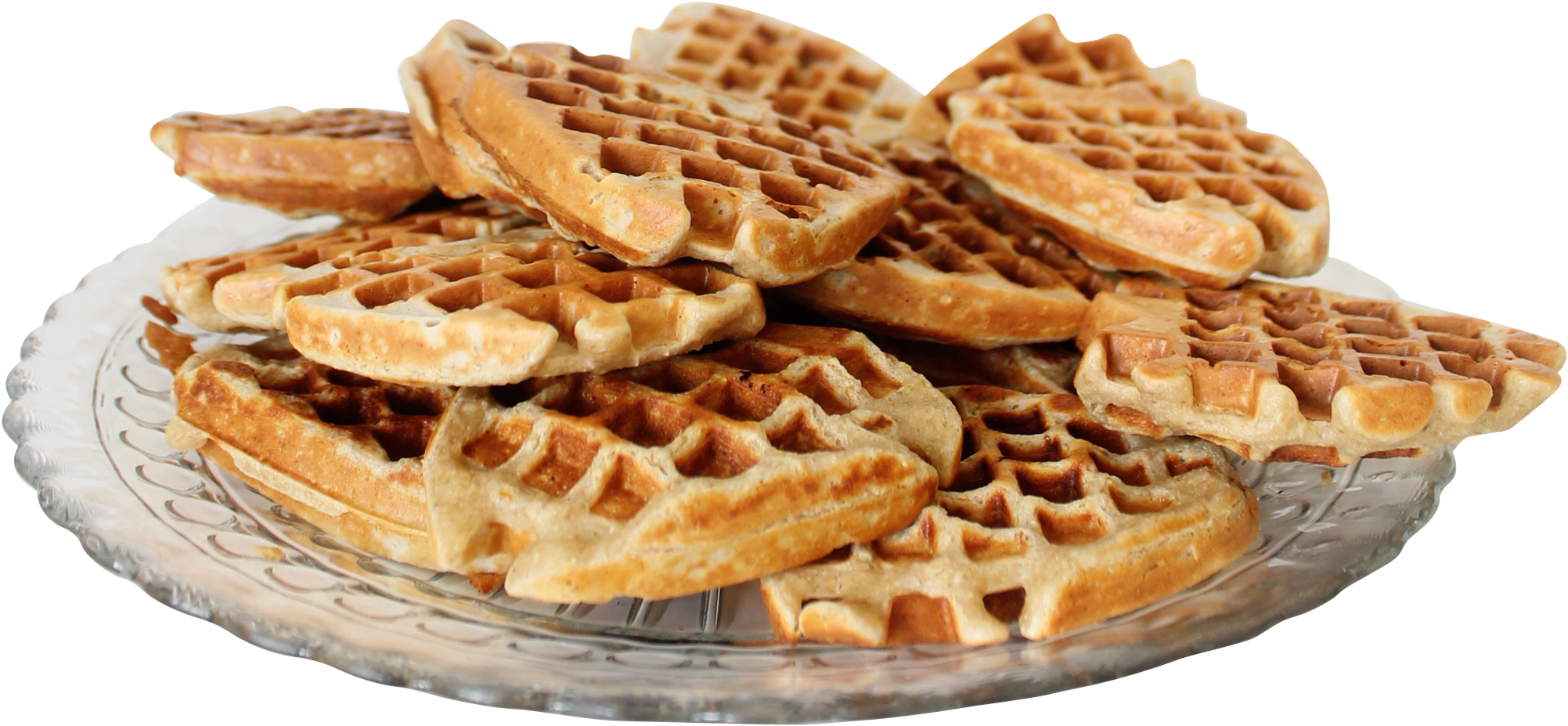 Baked Brown Waffles In A Plate - Florentine Biscuit (2056x3088), Png Download