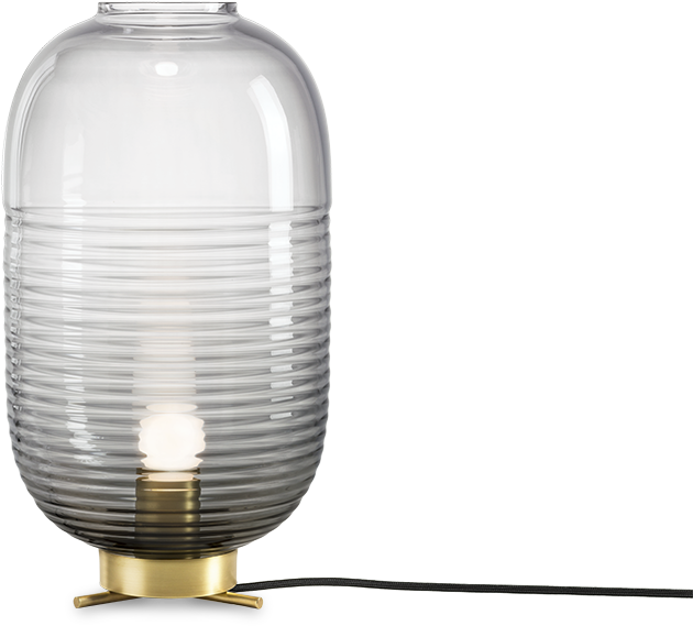 Lantern Table Lamp Smoke / Light Patina Brass - Paper Lantern (960x1240), Png Download