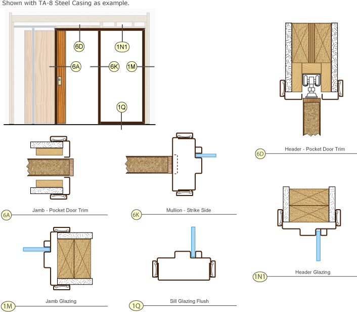 Download Timely Door Frames Pocket Door Trim Kit Single Drawing Floor Plan Full Size PNG