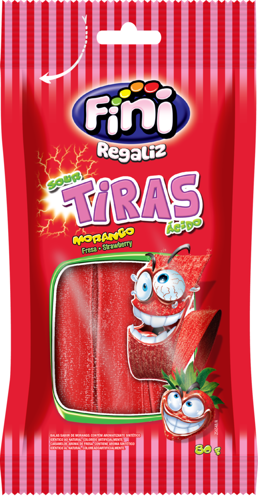 Photo Regaliz Tira 80g Zps2qhlzhwk - Bala Fini Tiras (532x1024), Png Download
