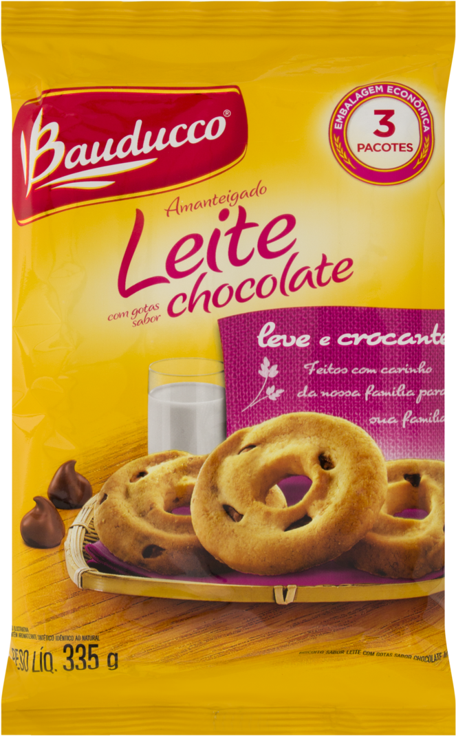 Biscoito Bauducco Amanteigado Ao Leite Com Gotas De - Biscoito Amanteigado Bauducco (1200x1200), Png Download