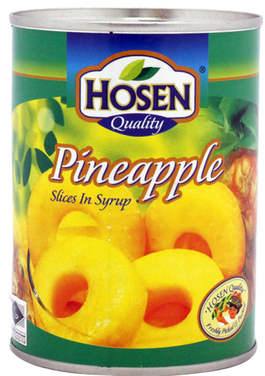 Hosen Pineapple Slice In Syrup 565g - Hosen Fruit Cocktail Premium (550x684), Png Download