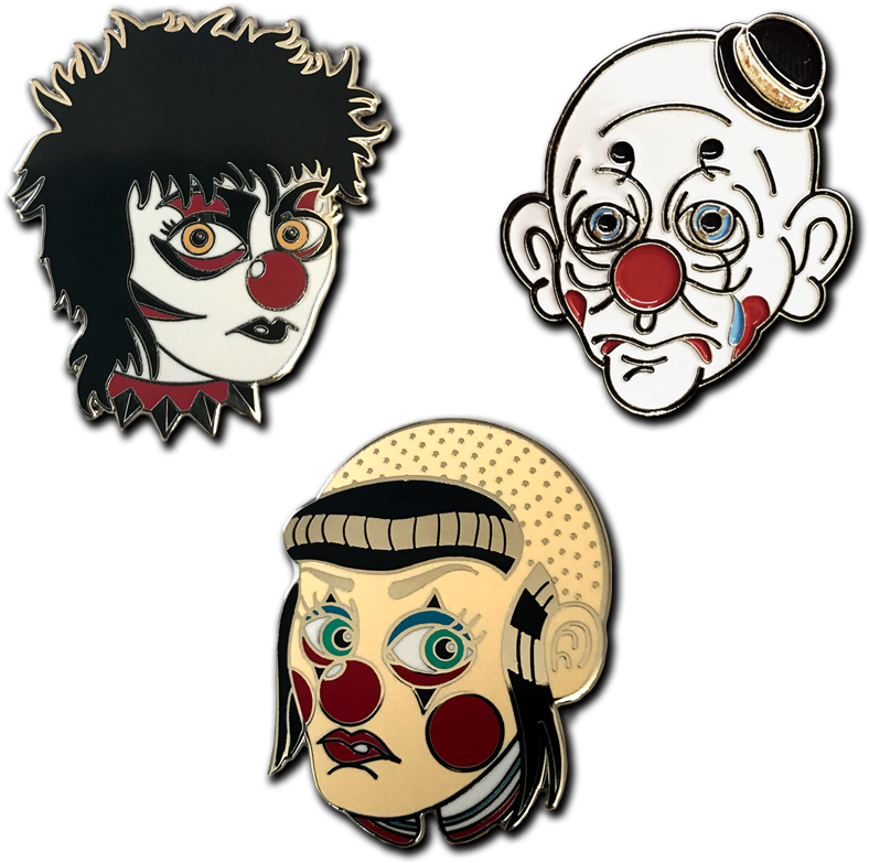 Clowns Enamel Pin Set - Cartoon (870x870), Png Download