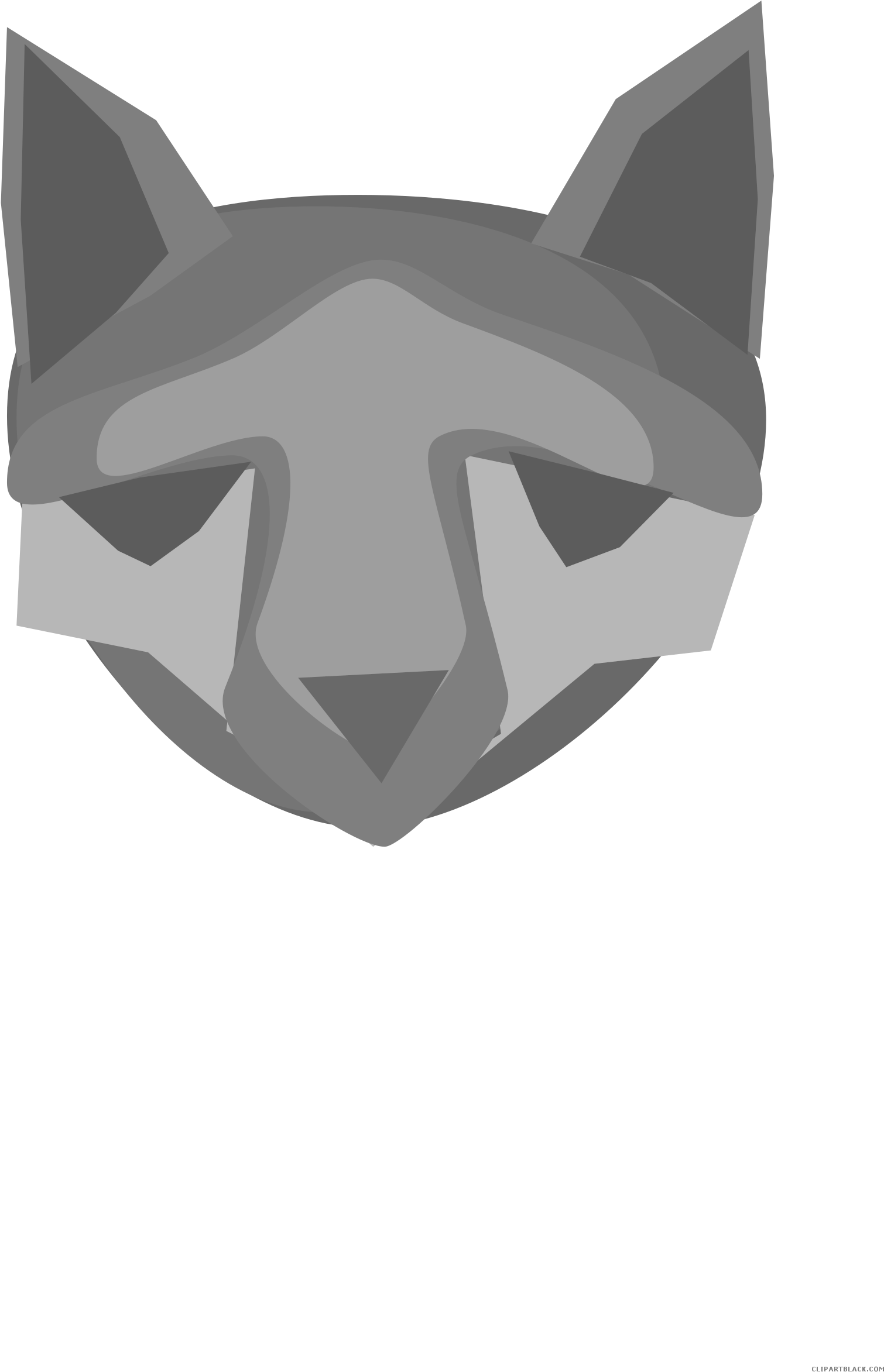 Silver Fox Clipart Jackal - Fox Icon (1697x2400), Png Download