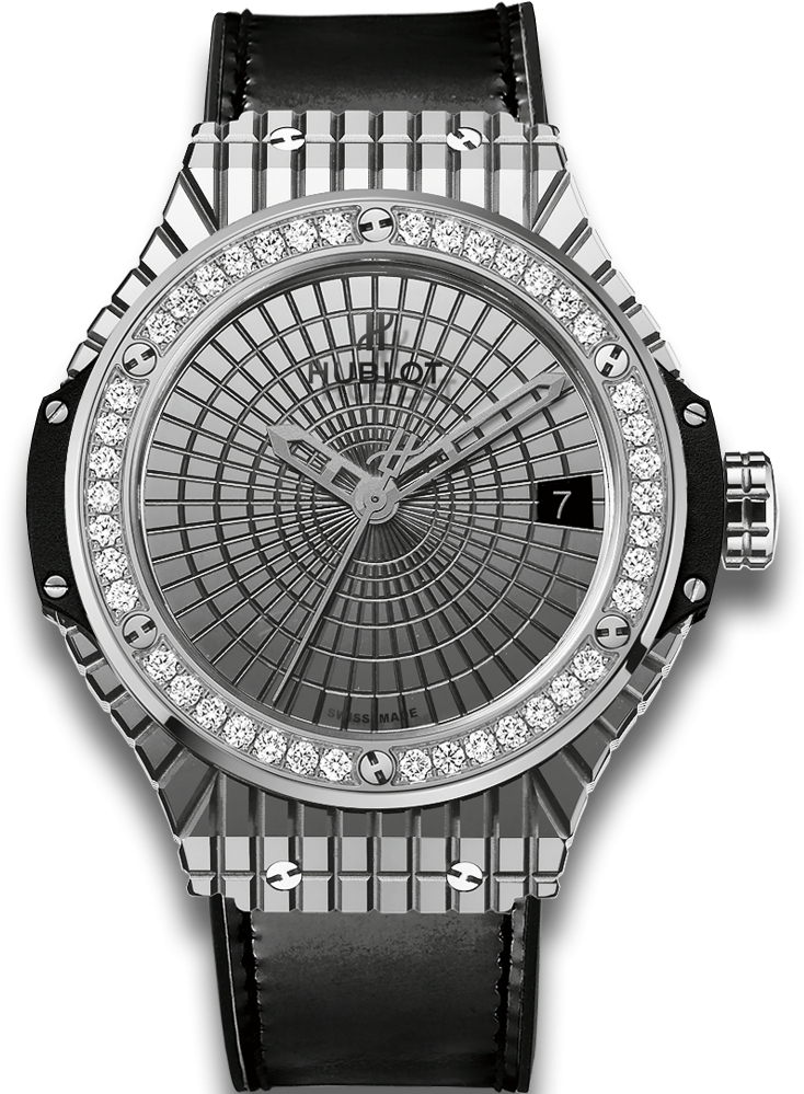 Big Bang Caviar Steel Diamonds - Silver Hublot Big Bang Caviar (1000x1000), Png Download