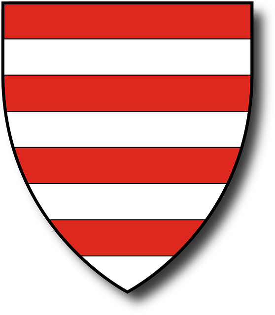 Coat Of Arms, Hungarian, Emblem, State, National - Arpad Coat Of Arms (558x640), Png Download