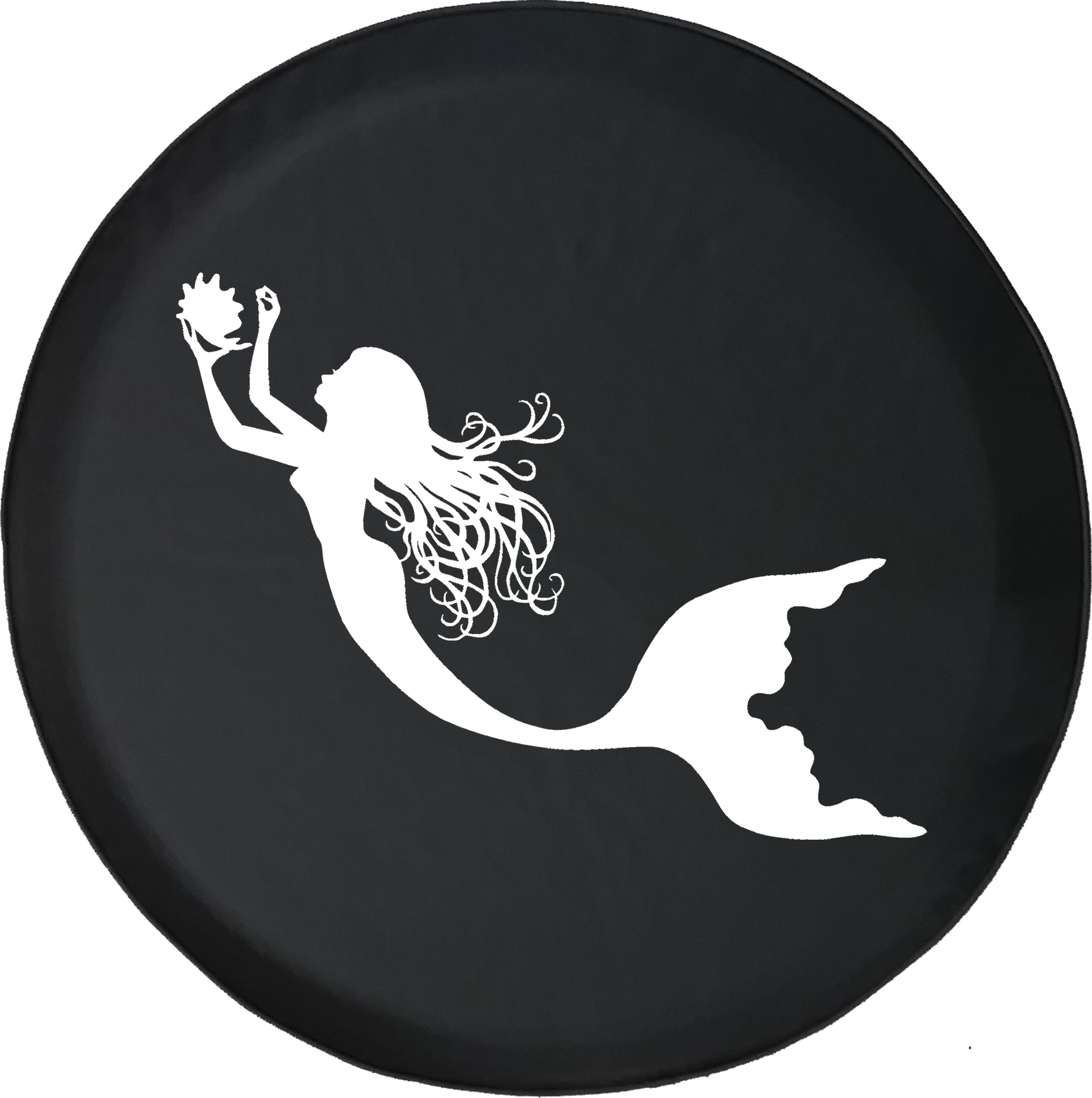 Jeep Liberty Spare Tire Cover With Mermaid (1768x1777), Png Download