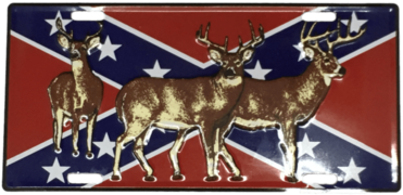 Confederate Flag With Deer Overlay License Plate - Curtiss P-40 Warhawk (720x720), Png Download