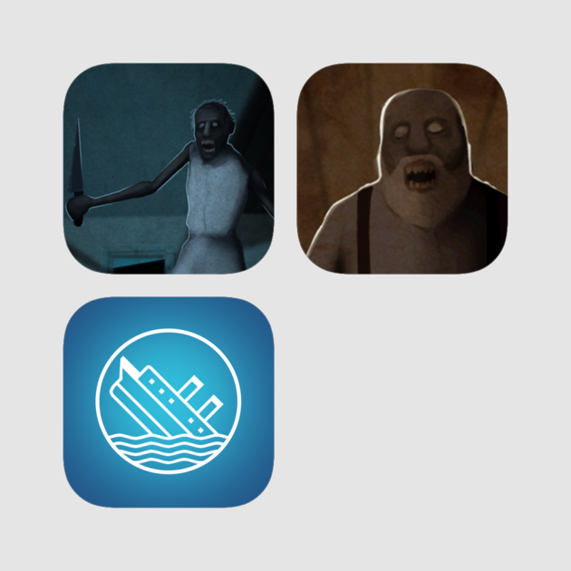 Granny, Grandpa & Escape Titanic Best Games Bundle - Granny Grandpa Horror (630x630), Png Download