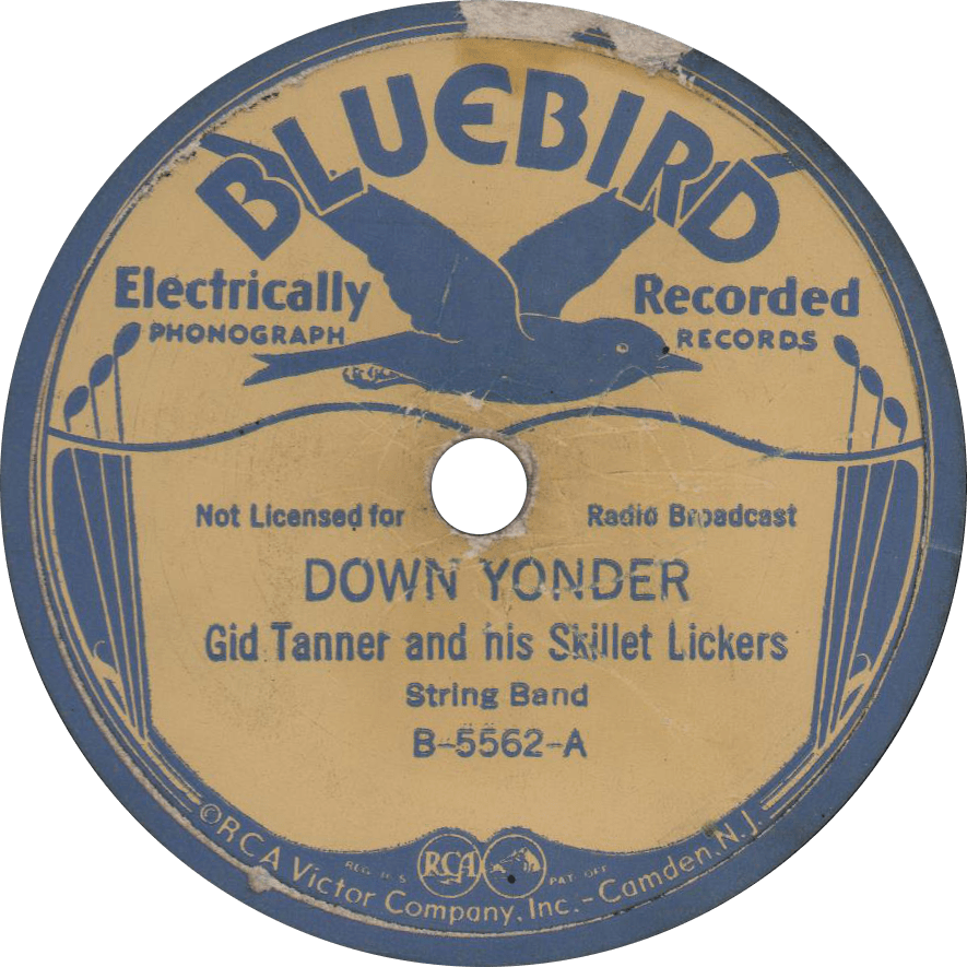 Down Yonder, Recorded March 29, 1934 By Gid Tanner - Bluebird Records (885x885), Png Download