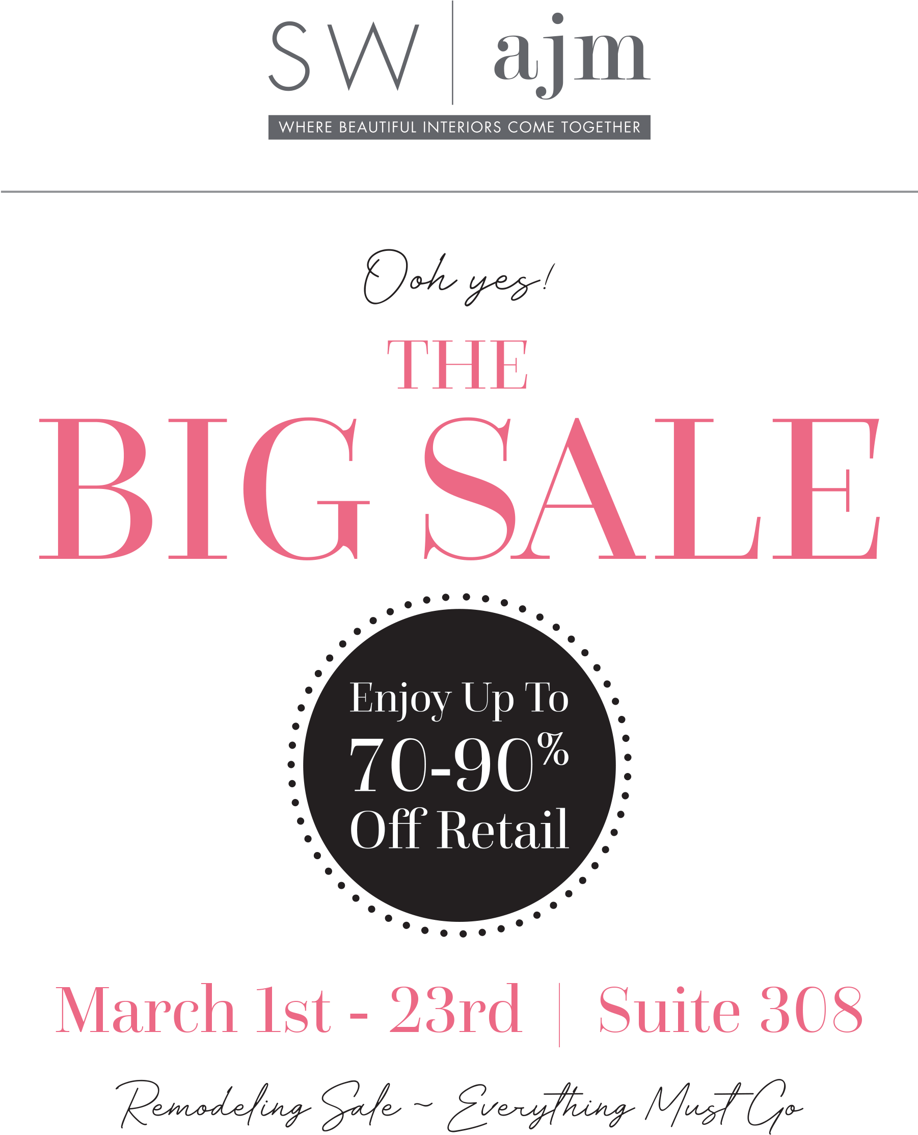 Join Us For Our Big Remodeling Sale - Parallel (1850x2260), Png Download