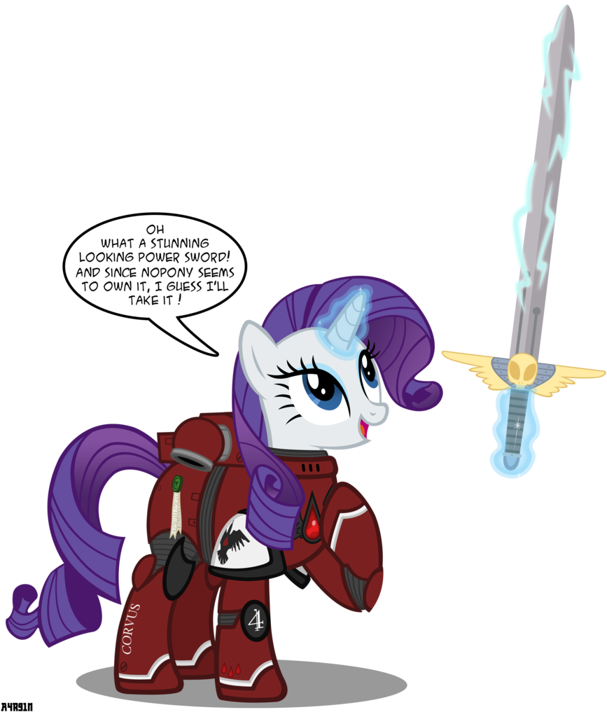 Comments - Pony Space Marine (878x1024), Png Download