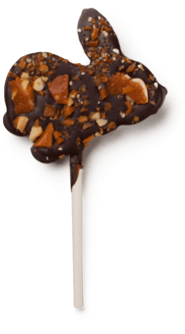 Brittle Bit Chocolate Bunny Pop - Lollipop (800x800), Png Download