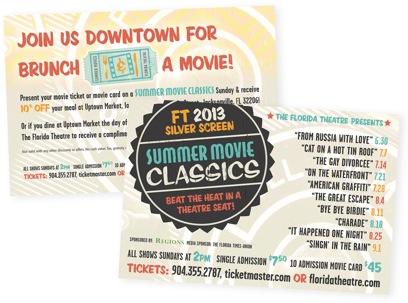 Kismet By Design Florida Theatre Summer Movies - Flyer (1705x1272), Png Download