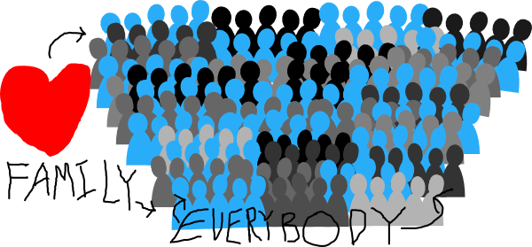Crowd Family Clip Art - Crowd Of People Clip Art (600x279), Png Download
