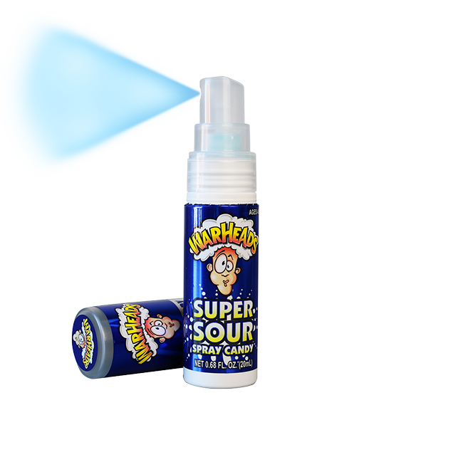 Sour Goodness In Each Bottle - Warheads Super Sour Spray 20ml (643x642), Png Download