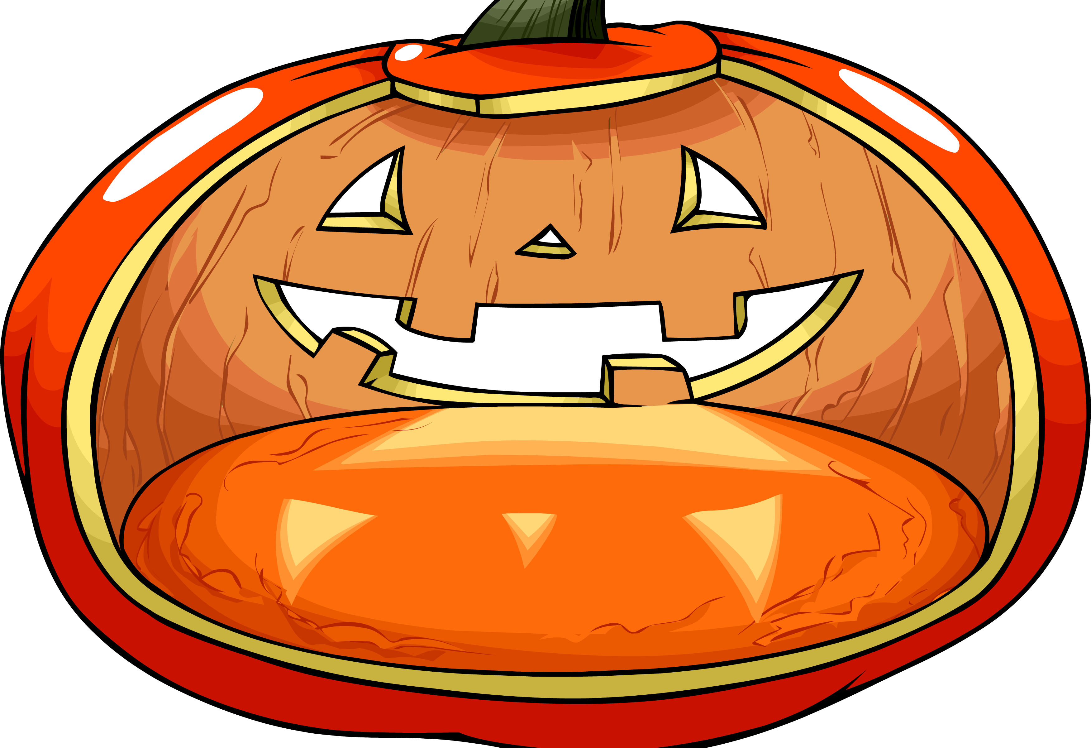 Jack O' Lantern - Club Penguin (3502x2400), Png Download