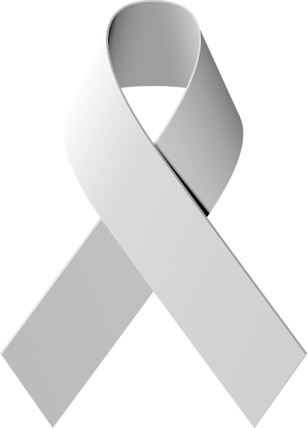 Grey Ribbon Transparent - Brain Cancer Ribbon Png (442x615), Png Download