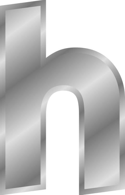 Image Black And White Library English Alphabet Letter - Silver Letter H (479x749), Png Download