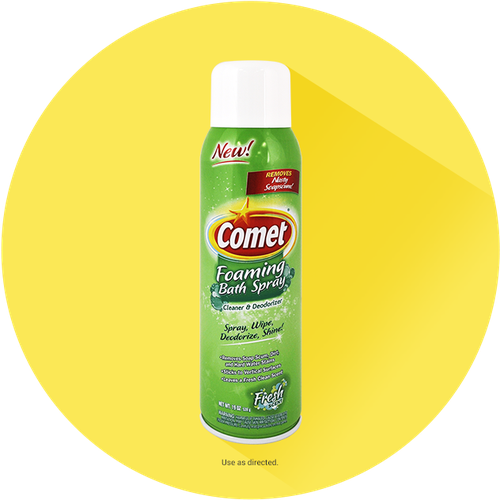 Comet® Foaming Bath Spray - Comet Foaming Bath Spray (500x500), Png Download