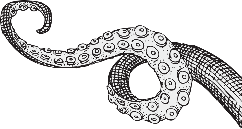 Tentacle - Tentacles Drawing (848x514), Png Download