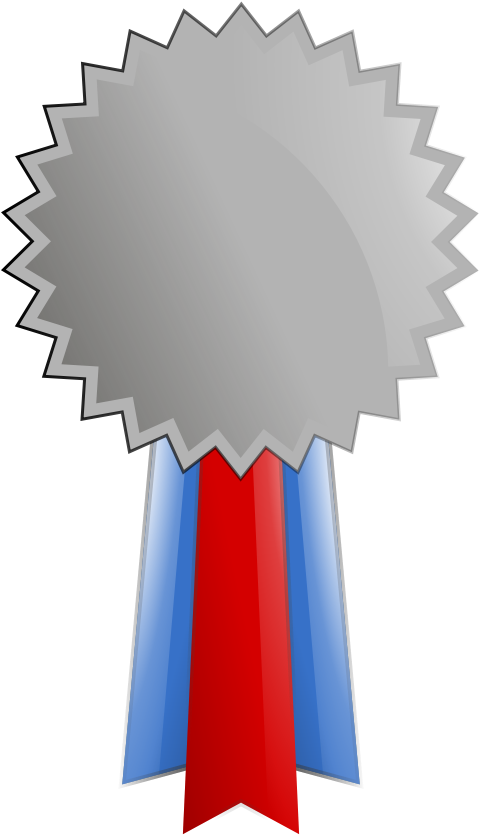 Bell Silver Clipart, Vector Clip Art Online, Royalty - Silver Medal Clipart (900x900), Png Download