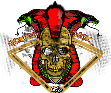 Skull, Punk, Greed, Illustration Png And Psd - Khon Kaen United F.c. (360x360), Png Download