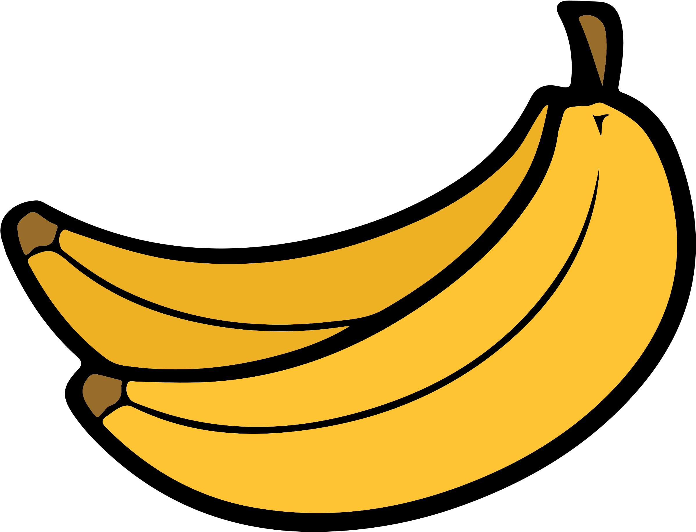 Banana Clipart Transparent Background Pencil And In - Banana And Orange Clipart (2400x2400), Png Download