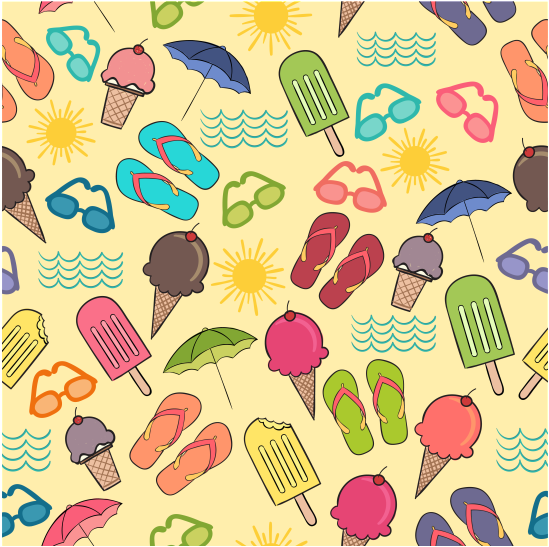 Background Materials For Hand-painted Summer Holidays (650x680), Png Download