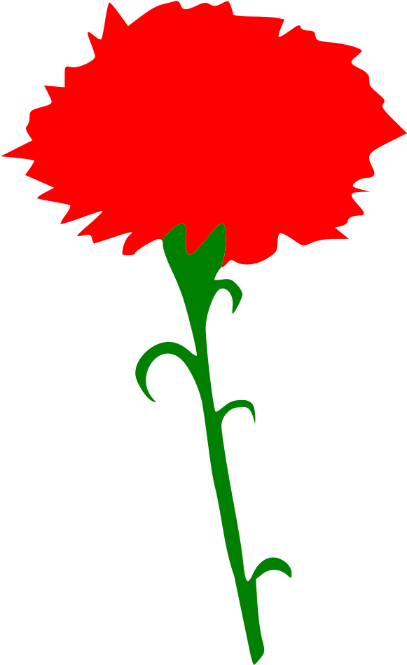 International Working Women's Day - Red Carnation Clip Art (612x1000), Png Download