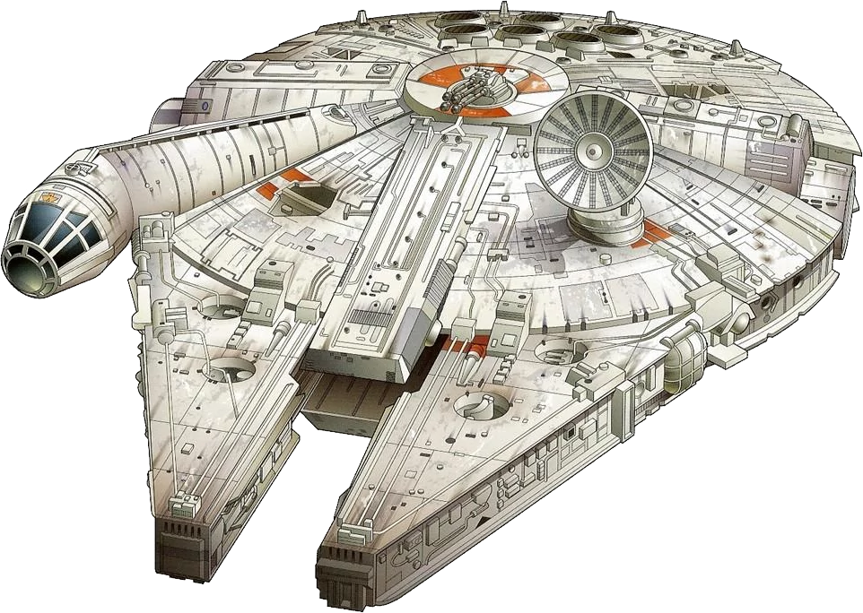 Star Wars Millennium Falcon Clipart - Star Wars Ships Sketches (962x684), Png Download