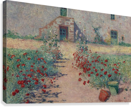 Carnations Alley At Kervaudu Canvas Print - Ygc Ferdinand Du Puigaudeau 'carnations Alley At Kervaudu' (429x353), Png Download