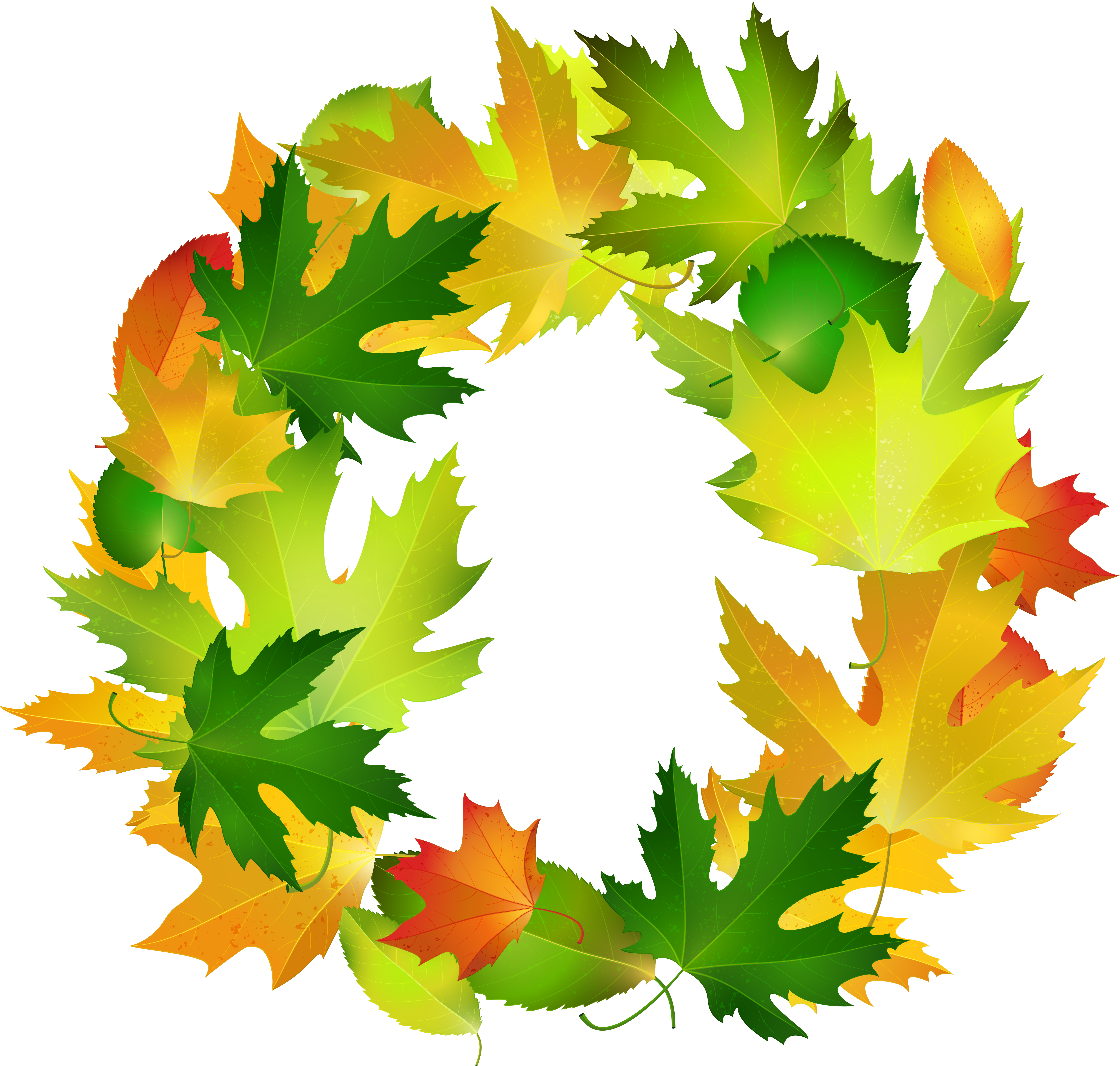 Fall Leaves Oval Border Frame Png Clipart Image - Clip Art (600x577), Png Download