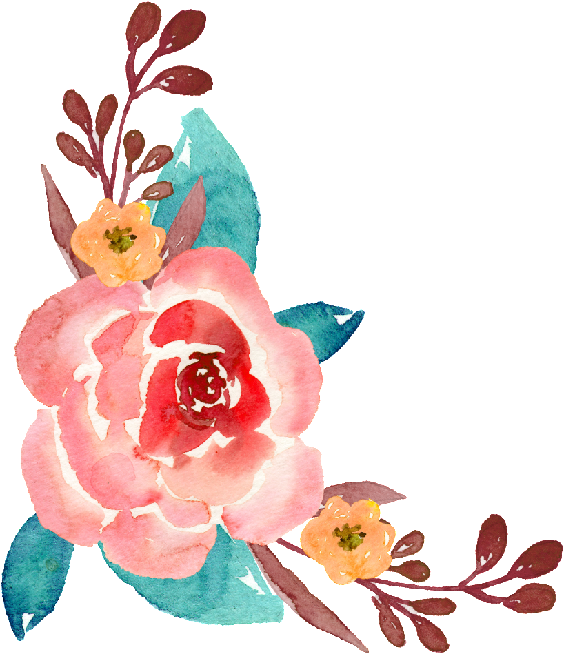 Hand Painted Floral Free Matting Material - 花草 水彩 (1024x1024), Png Download