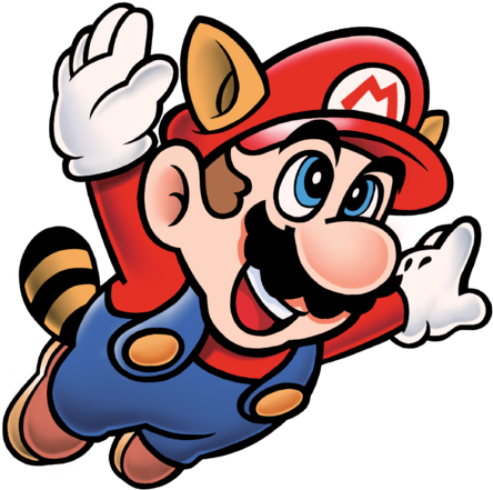Raccoon Mario Artwork - Super Mario 3 Png (479x479), Png Download