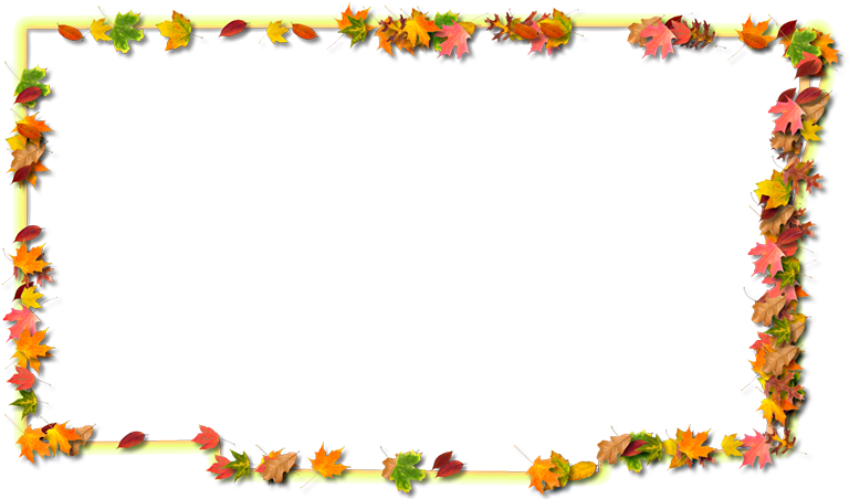 Fall Leaves Border Png - Fall Leaves Transparent Frame (768x452), Png Download