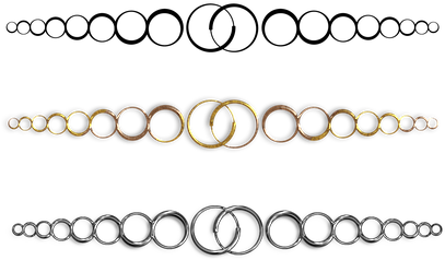 Dividers, Silver, Gold, Black, Metal - Разделители Для Фото (440x340), Png Download
