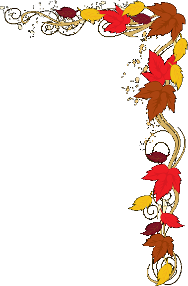 Fall Leaves Corner Border Png - Autumn Border Clip Art (379x575), Png Download