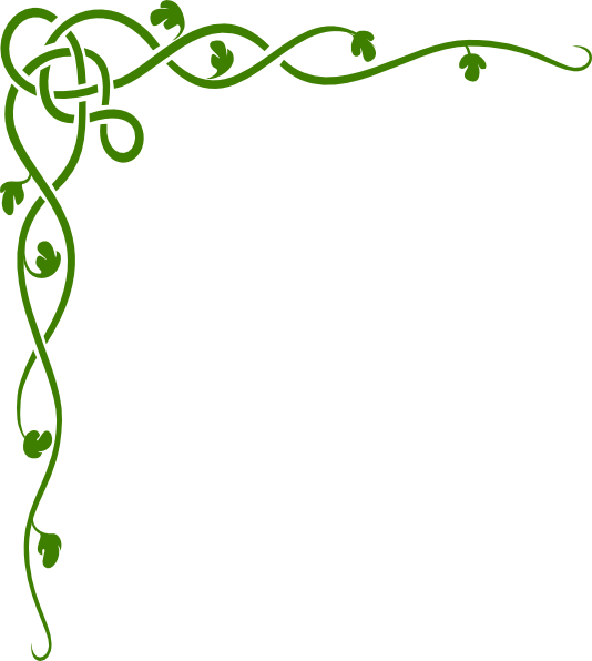 Green Celtic Vine Clip Art At Clkercom Vector Clip - Corner Border Design Green (534x596), Png Download