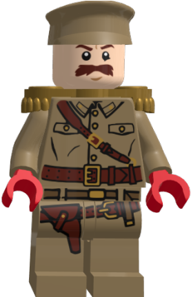 Josef Stalin - Lego Dark Tan With Wwii Style Print Loose Torso [loose] (922x430), Png Download