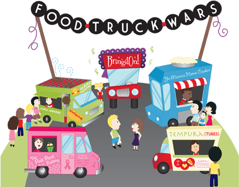 The Tastiest War Zone - Food Trucks Png (469x373), Png Download