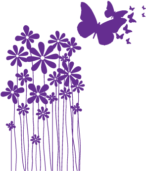 Infantil 032 - Daisy Flowers Wall Art Decoration Decals / Window Stickers (355x355), Png Download
