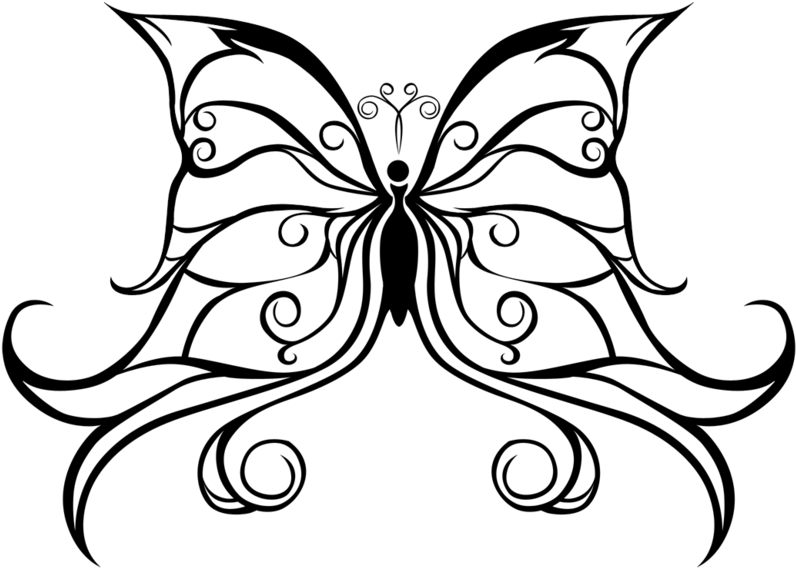 Tribal Mariposa By Rikachan3 On Deviantart - Drawing (900x654), Png Download