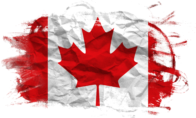 Cda-flagpainted 58273791 S - Happy Canada Day Bonne Fête Du Canada (776x475), Png Download