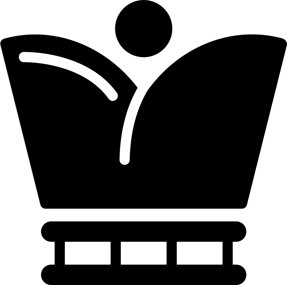 Royal Crown Variant Silhouette With Circle Shape Comments - Silhouette (981x974), Png Download