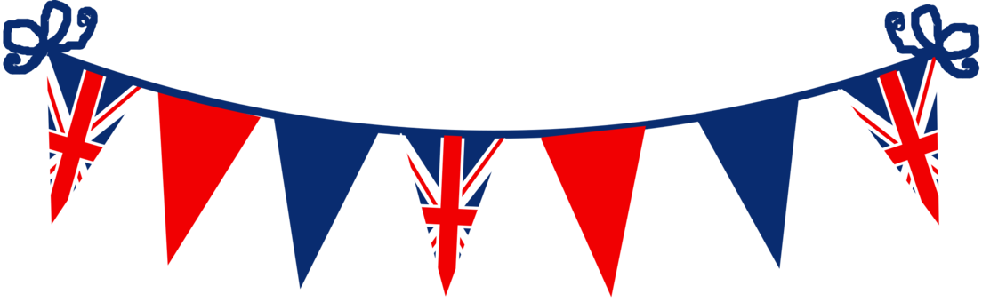 Union Jack Flag Animal Silhouettes United Kingdom Bunting - Union Jack Bunting Png (1113x340), Png Download