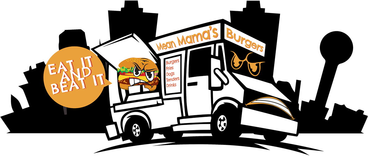 Mean Mama's Burgers & Such - Food Truck (1187x505), Png Download